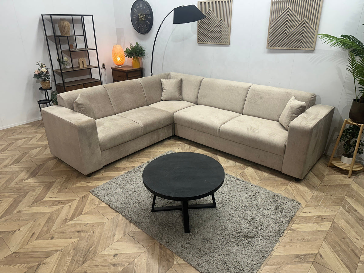 !Showroommodel! Crème Velvet Hoekzetel