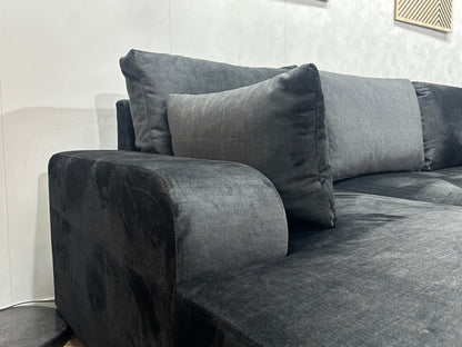 !Showroommodel! Zwarte Velvet U Zetel