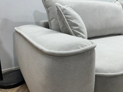 !Showroommodel! Witte/Crème Suède Stoffen Hoekzetel
