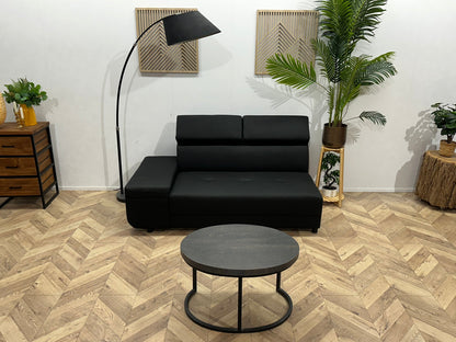 !Showroommodel! Zwart Suede Stoffen Designzetel