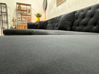 !Showroommodel! Zwarte Velvet U Zetel