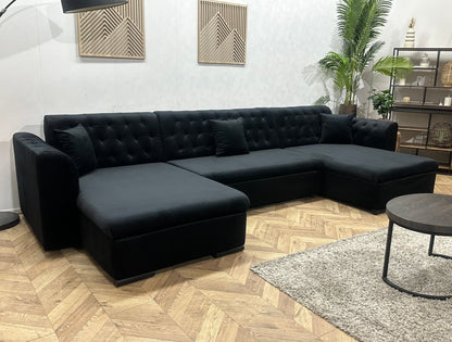 !Showroommodel! Zwarte Velvet U Zetel