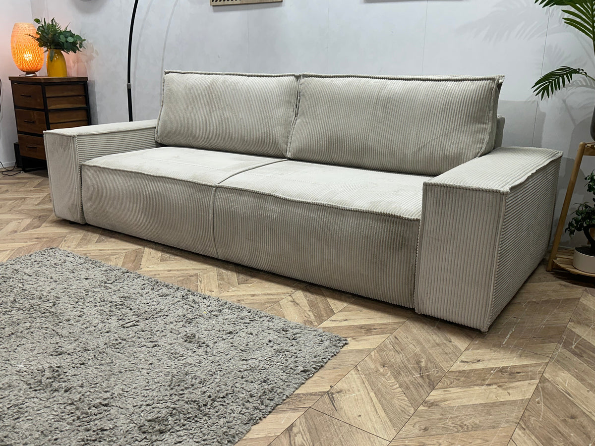 !Showroommodel! Witte 2.5-Zits Zetel ~ Slaapfunctie