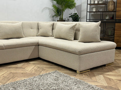 !Showroommodel! Witte Bouclé U Zetel