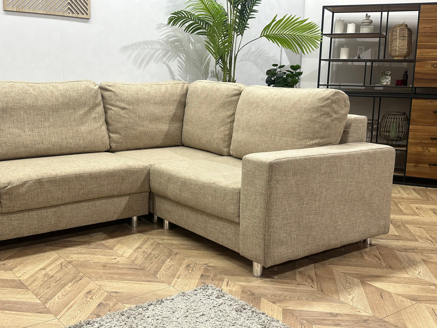 Beige U Zetel ~ Losse Kussens Met Afneembare Hoezen