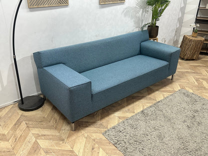 Blauwe 2.5-Zits Zetel Inc Hocker ~ Vaste Kussens