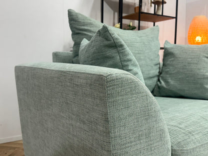 Burhens Licht Blauwe Ruime Hoekzetel Inc Fauteuil ~ Losse Kussens Met Afneembare Hoezen