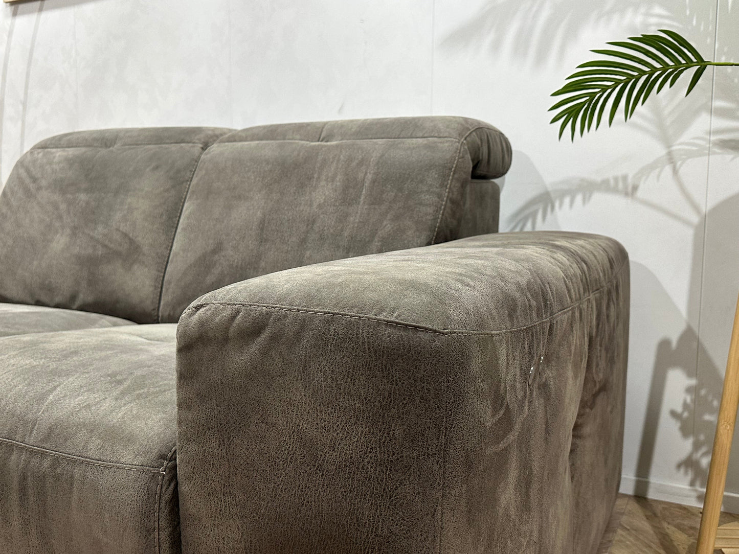 Antraciet Suède Stoffen 2.5-Zits Zetel ~ Relaxfunctie