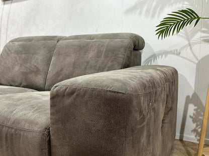 Antraciet Suède Stoffen 2.5-Zits Zetel ~ Relaxfunctie