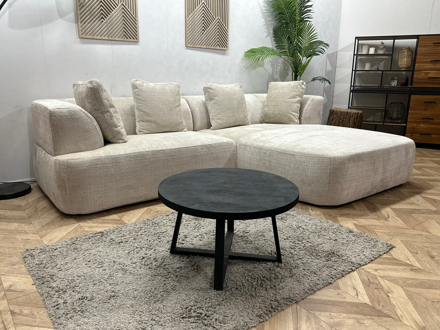 !Showroommodel! Witte Cremona Stoffen Hoekzetel