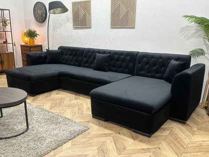 !Showroommodel! Zwarte Velvet U Zetel