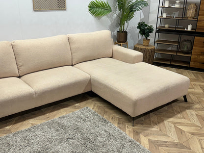 !Showroommodel! Crème Bouclé Hoekzetel
