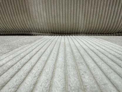 !Showroommodel! Witte Ribstof 4-Zits  Zetel