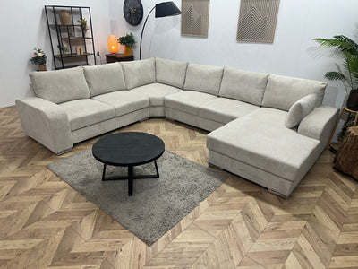 !Showroommodel! Witte/Crème Ribstof U Zetel