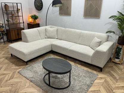 !Showroommodel! Witte Bouclé Hoekzetel