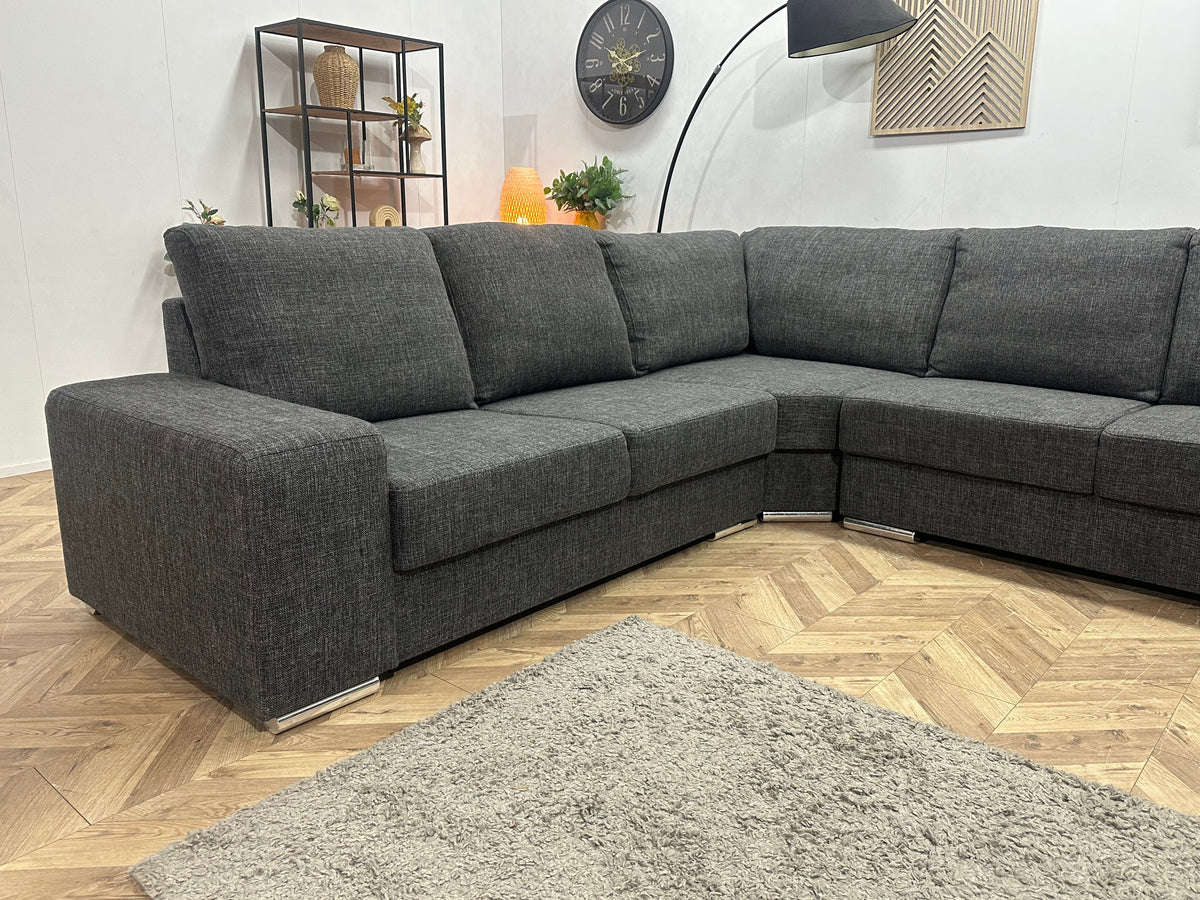 Antraciet U Zetel ~ Losse Rugkussens Met Afneembare Hoezen