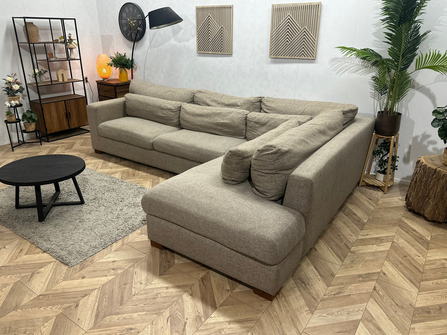 Beige Hoekzetel ~ Losse Kussens Met Afneembare Hoezen