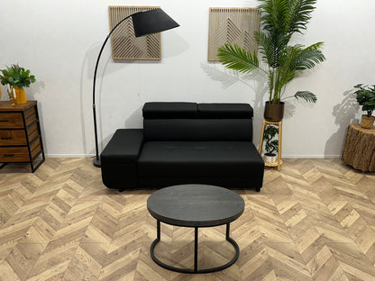 !Showroommodel! Zwart Suede Stoffen Designzetel