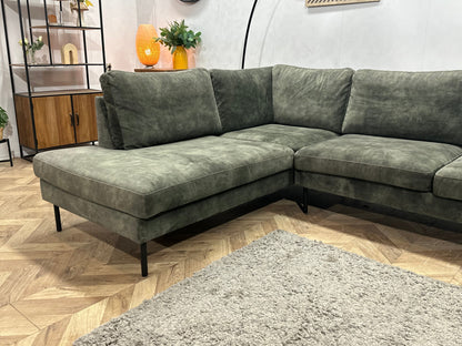 Groene Velvet Hoekzetel ~ Nieuwstaat