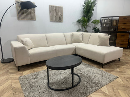 !Showroommodel! Crème Suède Stoffen Hoekzetel