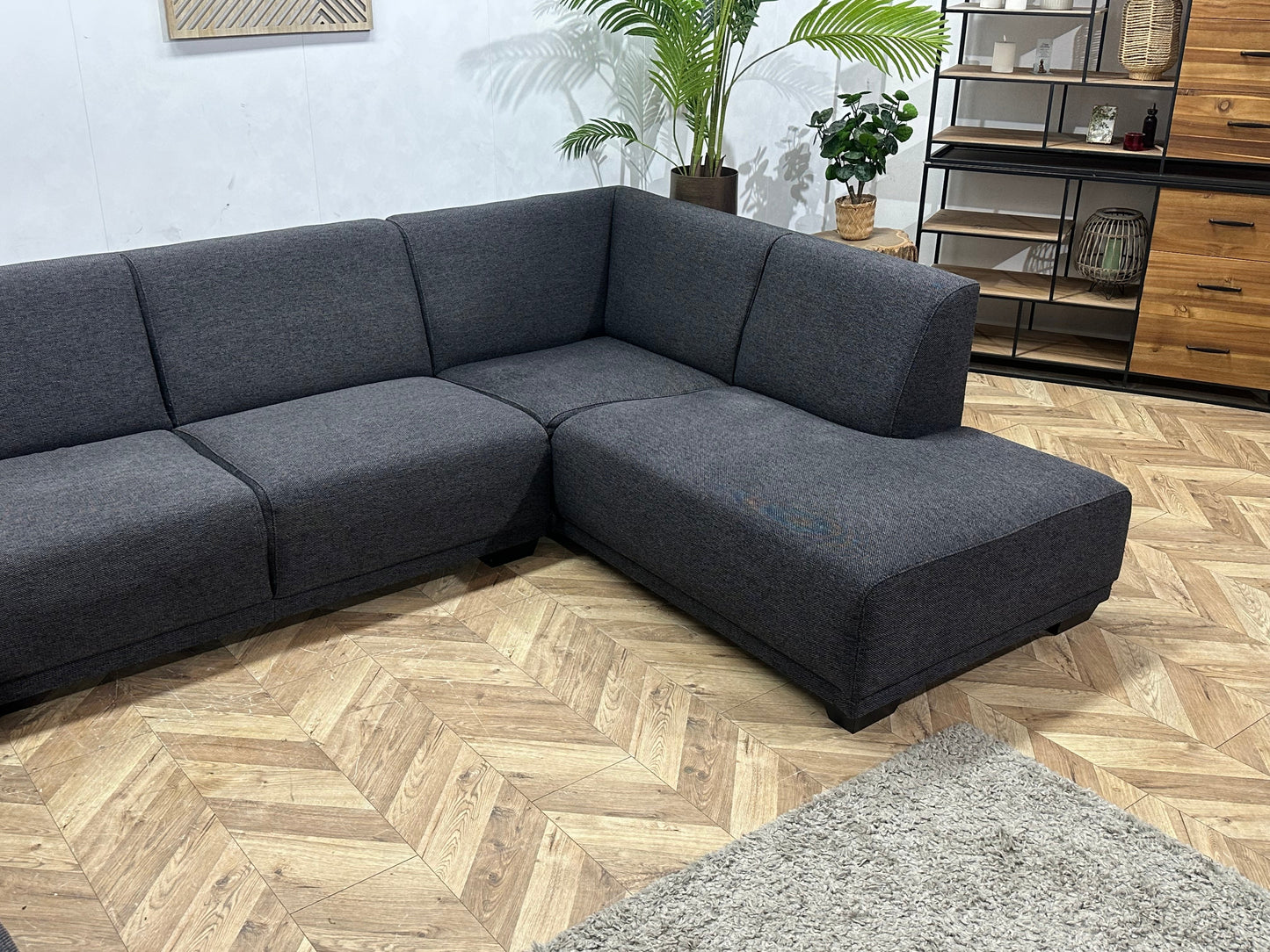 Antraciet U Zetel ~ Vaste Kussens