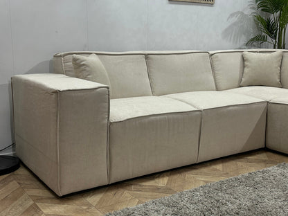 !Showroommodel! Crème Suède Stoffen Hoekzetel