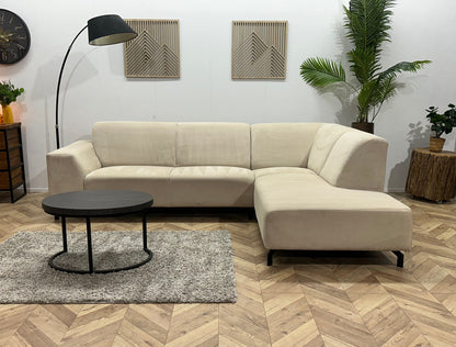 !Showroommodel! Crème Suède Stoffen Hoekzetel