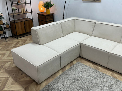 !Showroommodel! Crème Suède Stoffen Hoekzetel