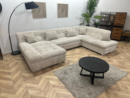 !Showroommodel! Witte/Crème Ribstof U Zetel
