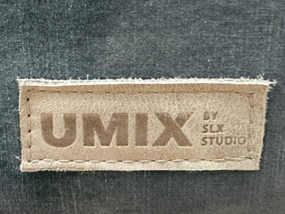 Umix Blauwe Velvet 2.5-Zits Zetel ~ Losse Rugkussens Met Afneembare Hoezen