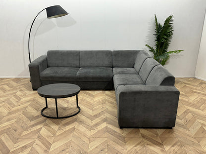 !Showroommodel! Antraciet Velvet Hoekzetel