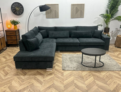 !Showroommodel! Antraciet Suède Stoffen Hoekzetel