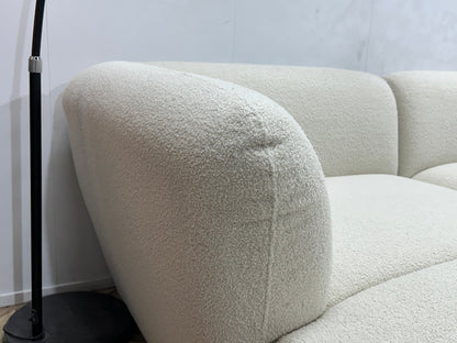 !Showroommodel! Witte Bouclé Stoffen U Zetel