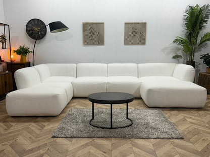 !Showroommodel! Witte Bouclé U Zetel