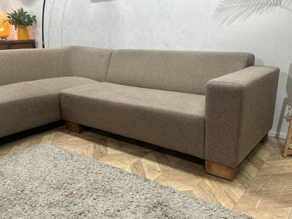 Goossens Beige Hoekzetel ~ Vaste Kussens