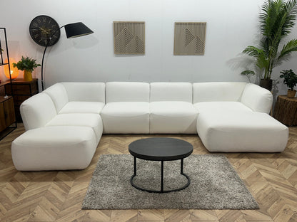 !Showroommodel! Witte Bouclé U Zetel