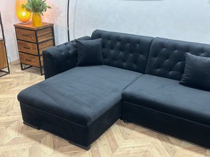 !Showroommodel! Zwarte Velvet U Zetel