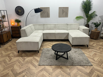 !Showroommodel! Witte Ribstof U Zetel