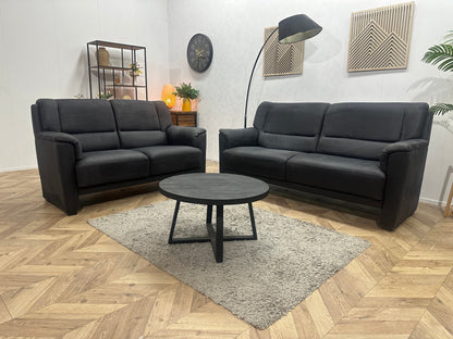 Antraciet Suède Stoffen Zetels Set ~ Vaste Kussens