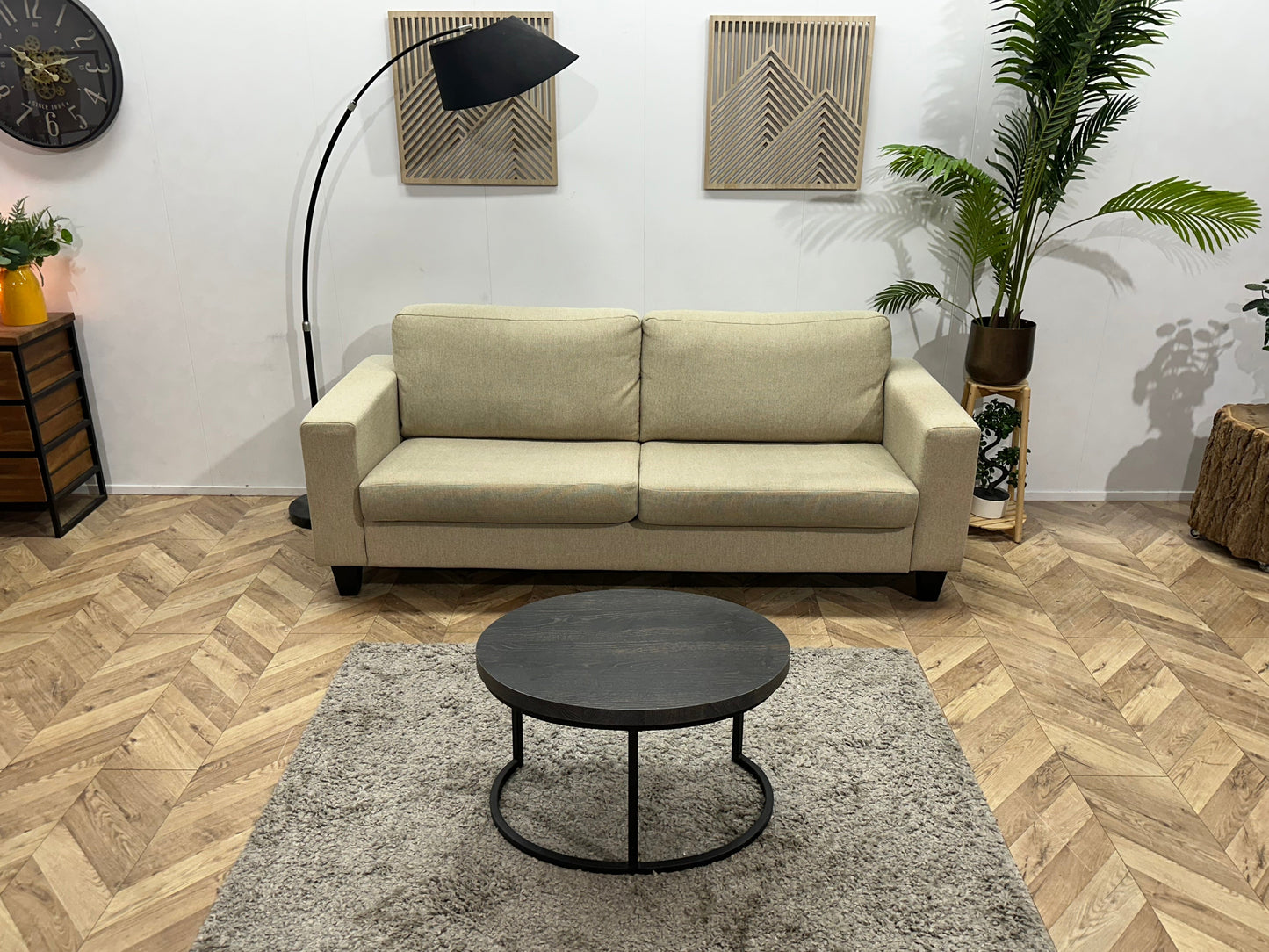 Trendhopper Beige 2.5-Zits Zetel ~ Losse Kussens Met Afneembare Hoezen