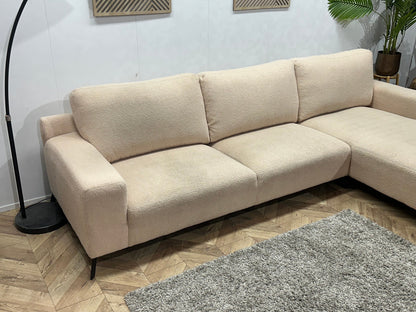 !Showroommodel! Crème Bouclé Hoekzetel
