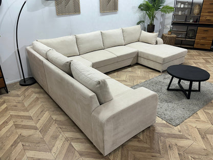 !Showroommodel! Creme Suède Stoffen U Zetel