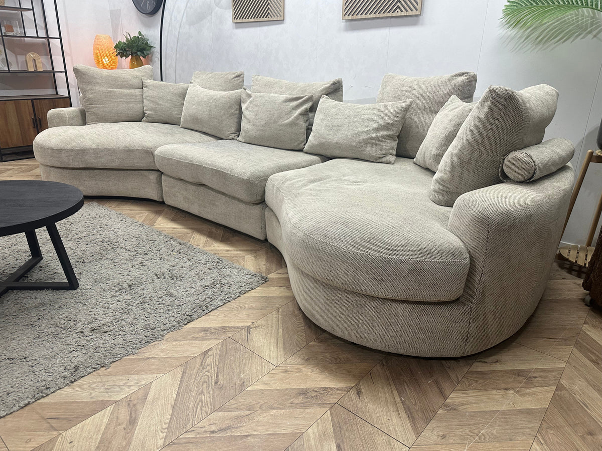 Crème/Beige Design U Zetel ~ Losse Kussens Met Afneembare Hoezen