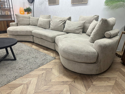 Crème/Beige Design U Zetel ~ Losse Kussens Met Afneembare Hoezen