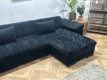 !Showroommodel! Zwarte Velvet U Zetel