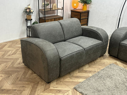 Grijze Suède Stoffen Zetels Set ~ Nieuwstaat