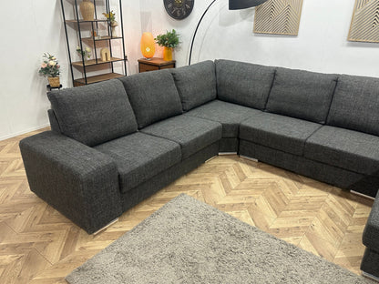 Antraciet U Zetel ~ Losse Rugkussens Met Afneembare Hoezen