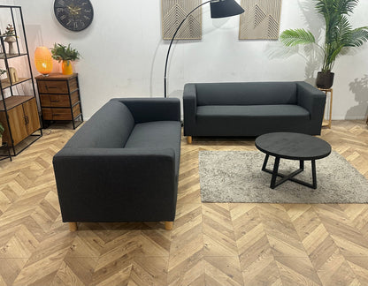 Antraciet Zetels Set ~ Vaste Kussens