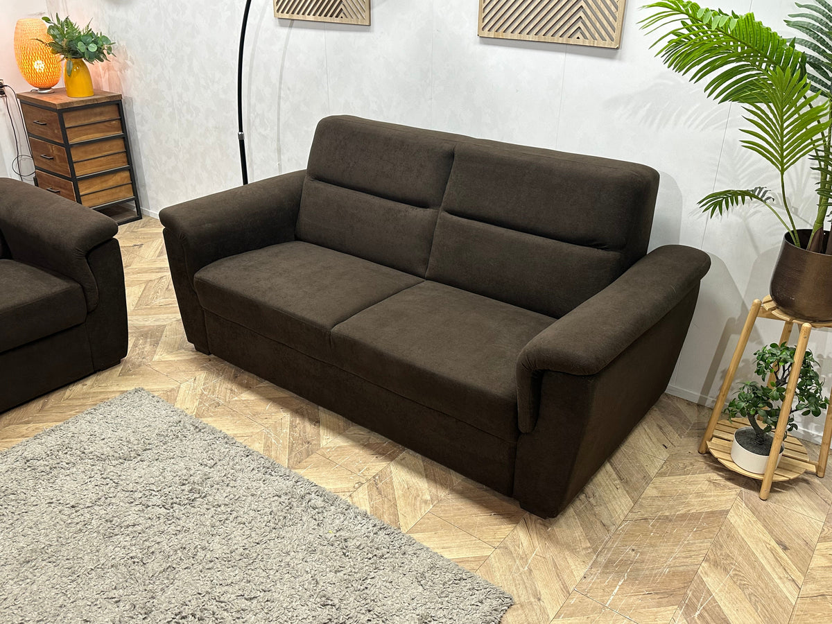 Bruine Velvet Zetels Set ~ Vaste Kussens