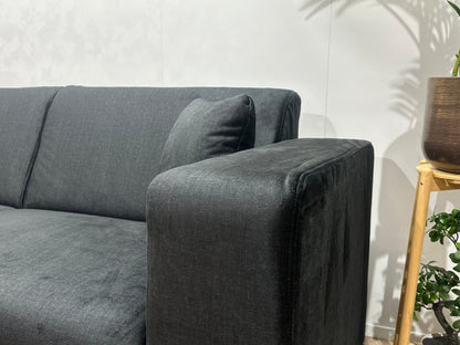 !Showroommodel! Zwarte Velvet Hoekzetel